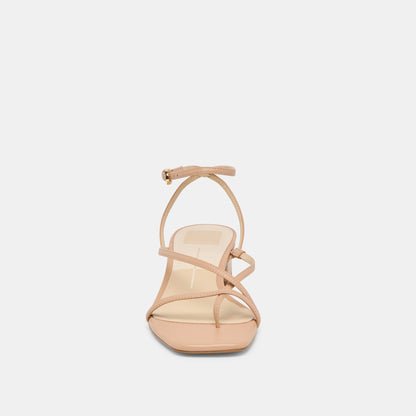 KARLOS WIDE SANDALS LT TAN LEATHER