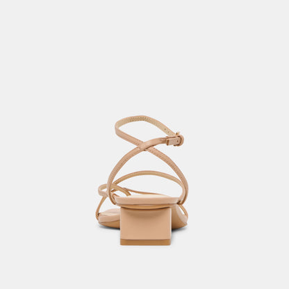 KARLOS WIDE SANDALS LT TAN LEATHER