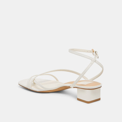 KARLOS WIDE SANDALS TRUE WHITE LEATHER