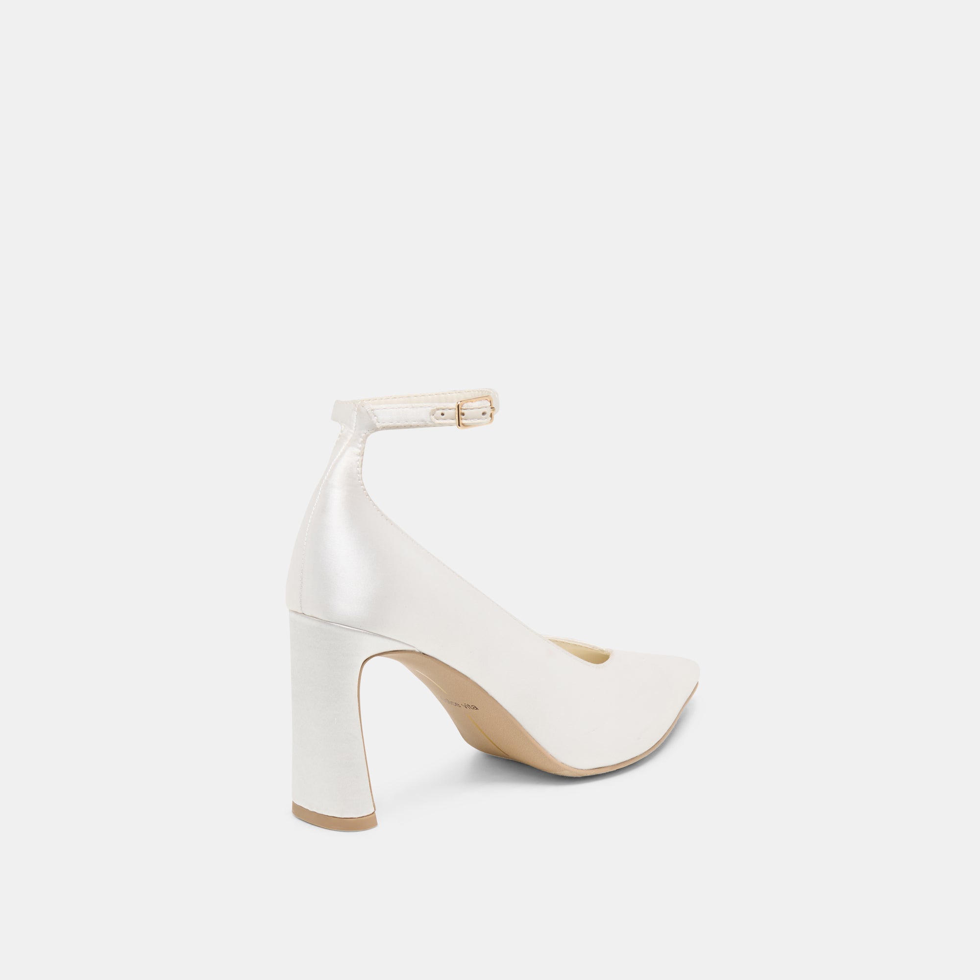 KARSIN SATIN HEELS TRUE WHITE SATIN - view 3