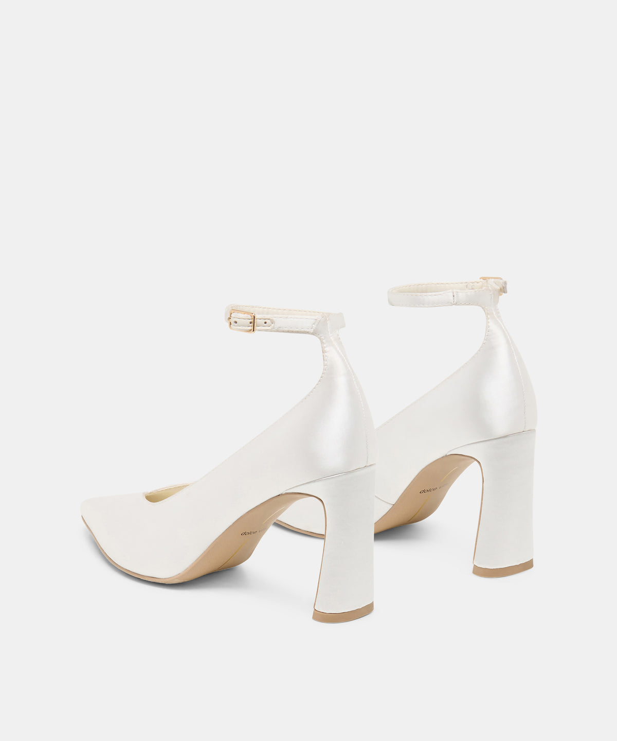 KARSIN SATIN HEELS TRUE WHITE SATIN - view 5