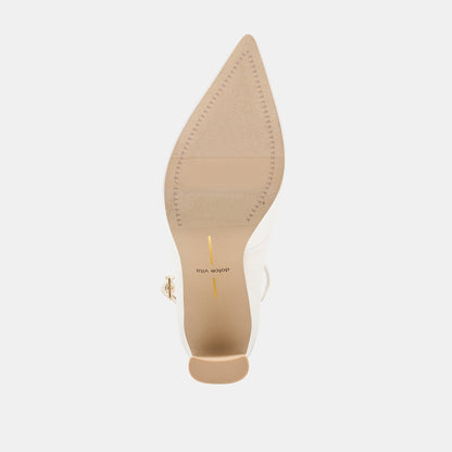 KARSIN SATIN HEELS TRUE WHITE SATIN