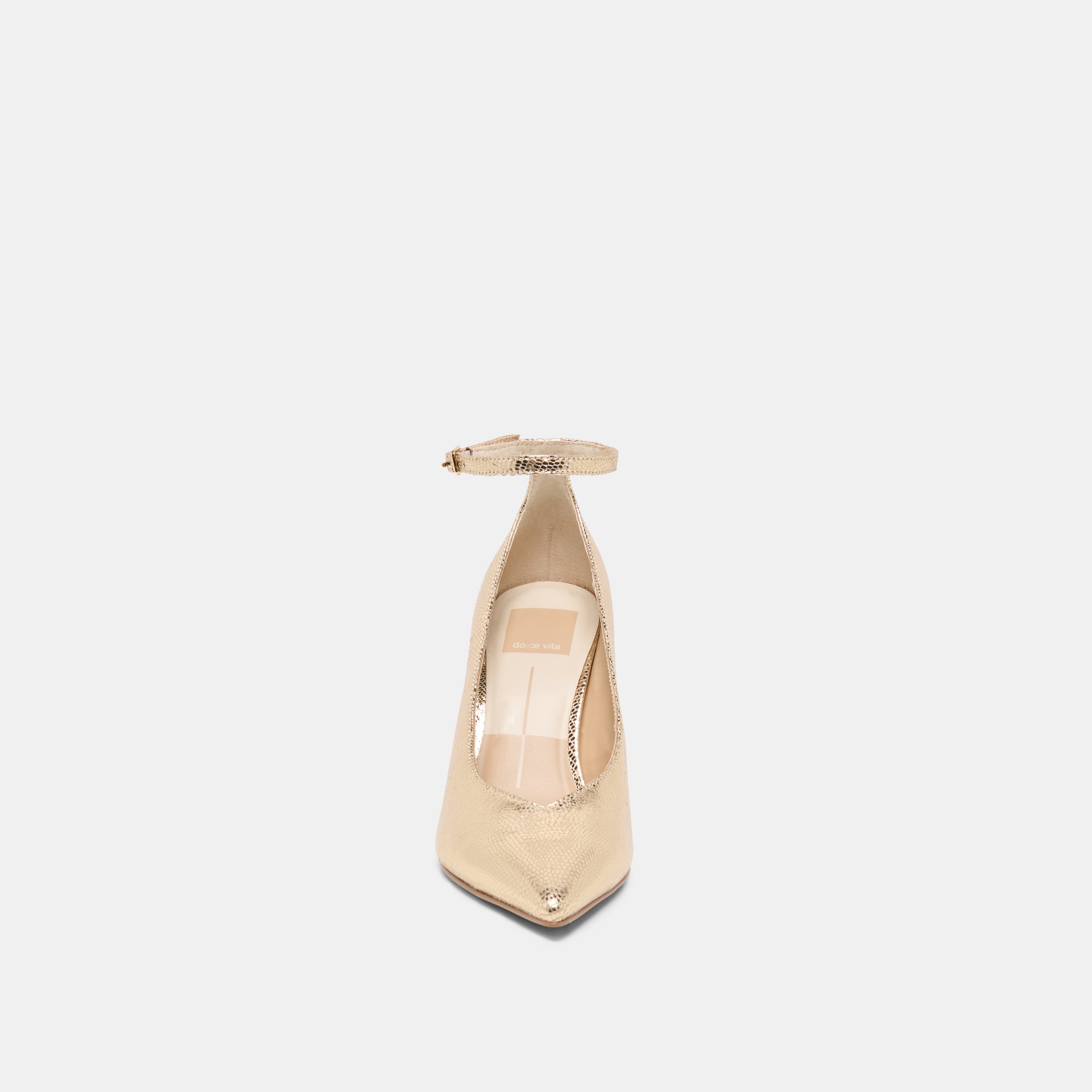 KARSIN HEELS GOLD EMBOSSED LEATHER - view 6