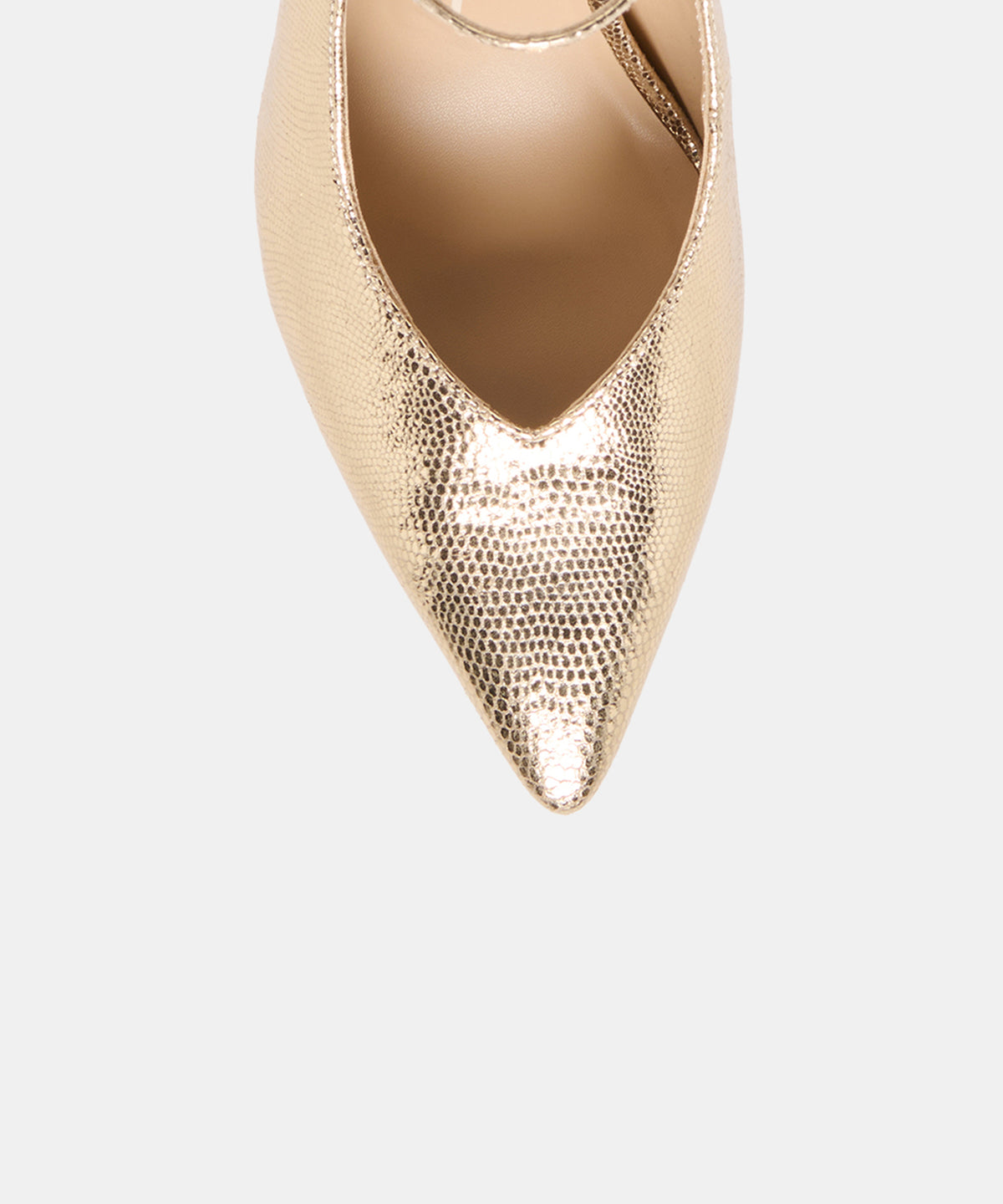 KARSIN HEELS GOLD EMBOSSED LEATHER - view 3