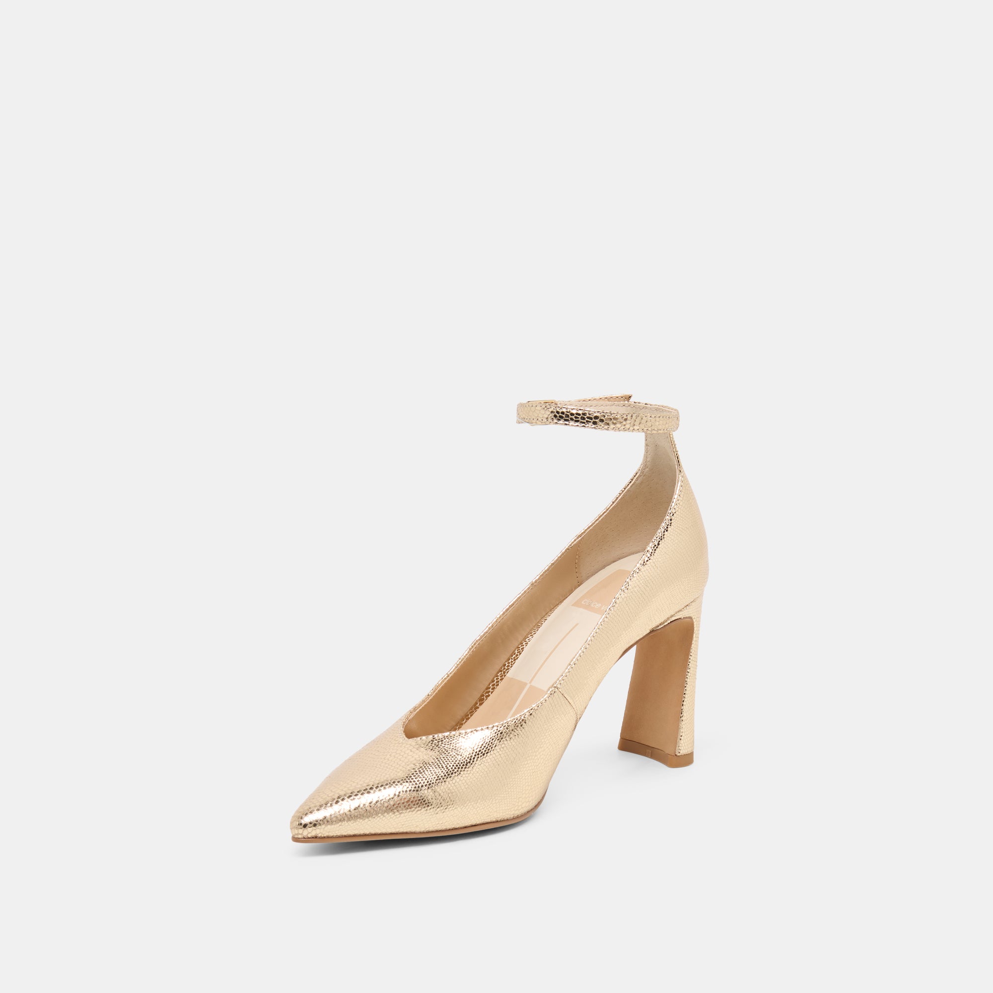 KARSIN HEELS GOLD EMBOSSED LEATHER - view 4