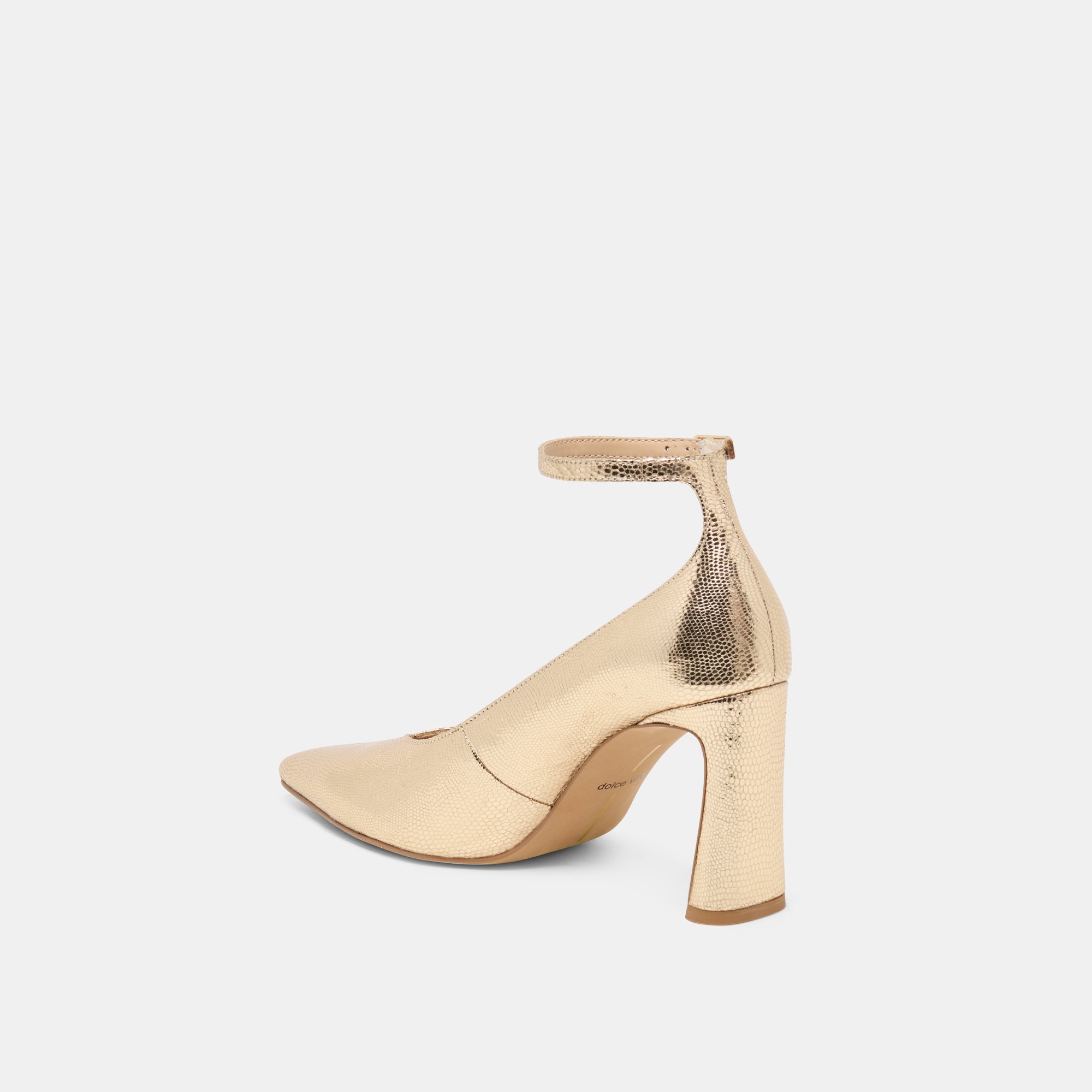 KARSIN HEELS GOLD EMBOSSED LEATHER - view 5