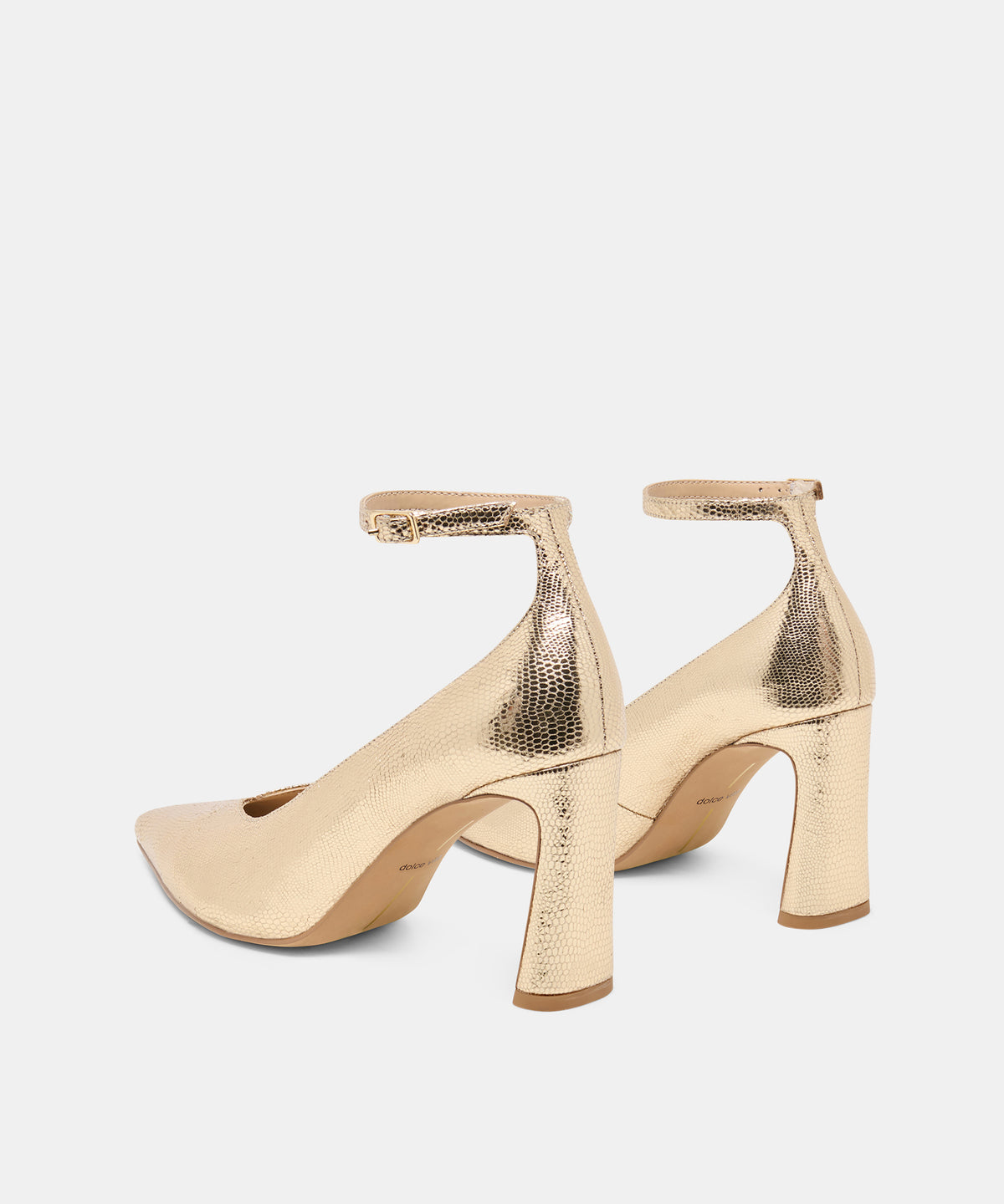 KARSIN HEELS GOLD EMBOSSED LEATHER - view 4