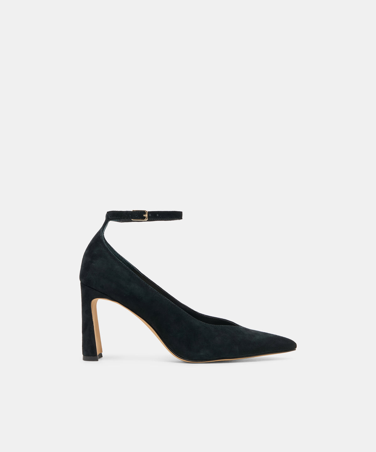 KARSIN Onyx Suede Closed-Toe Heels | Dolce Vita