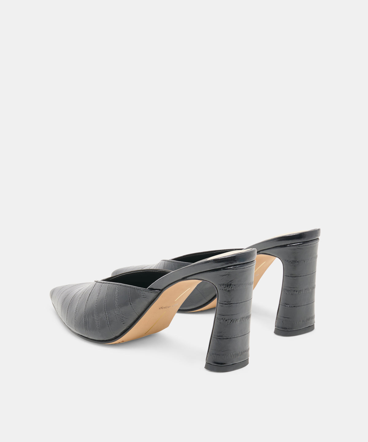 KENTIN HEELS NOIR EMBOSSED LEATHER - view 4