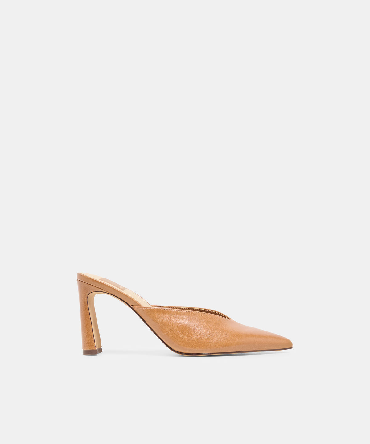 KENTIN Tan Leather Closed-Toe Heels | Dolce Vita