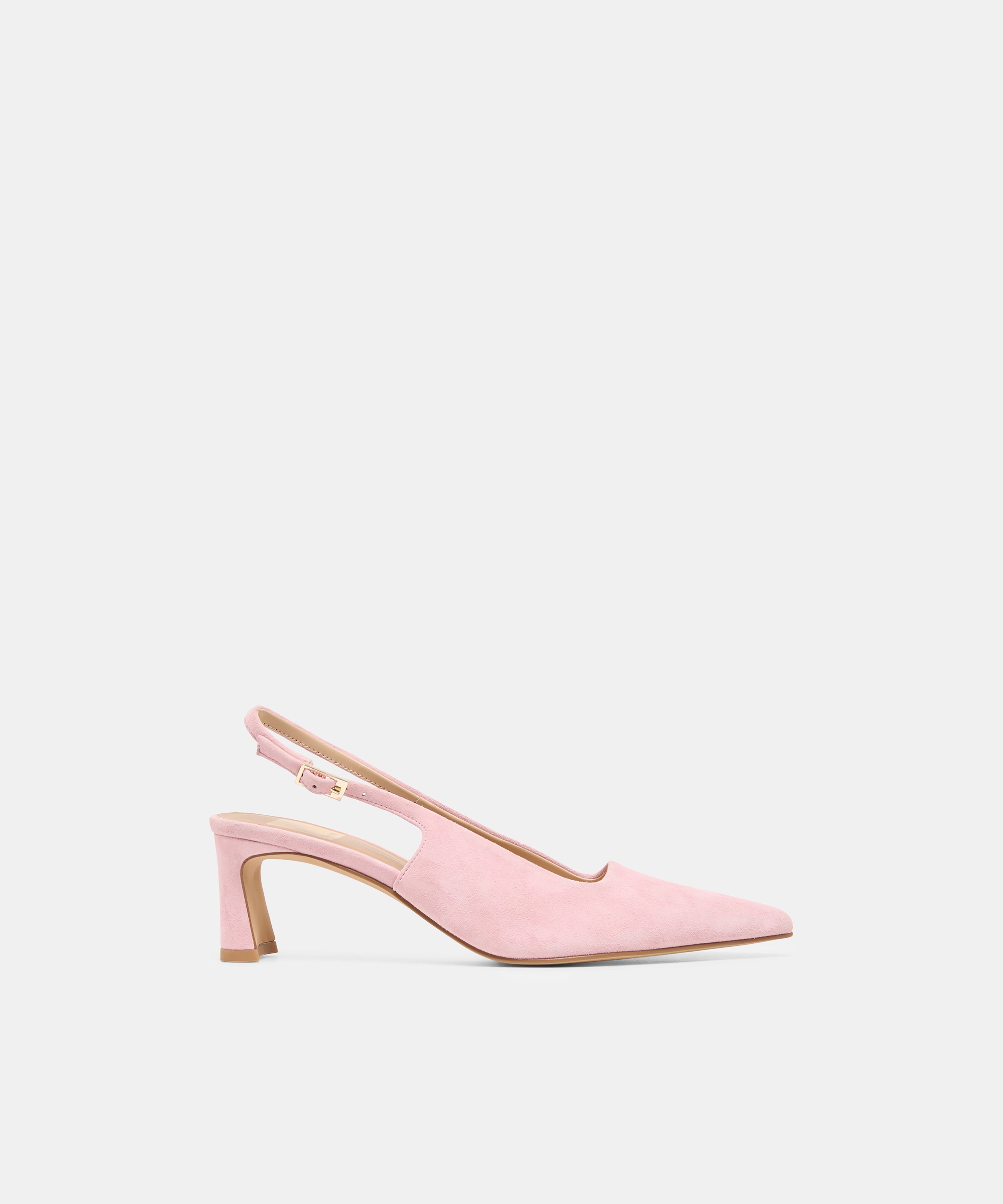 KOKO Pink Suede Slingback Closed-Toe Mid Heels | Dolce Vita