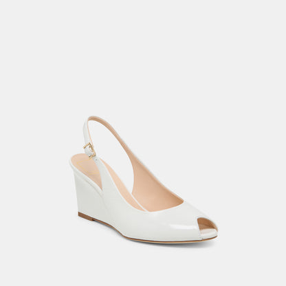 KOLA WEDGES WHITE LEATHER
