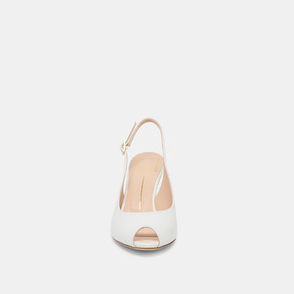 KOLA WEDGES WHITE LEATHER