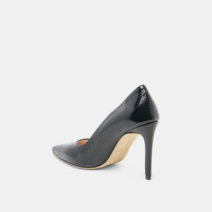 LANKY HEELS BLACK LEATHER