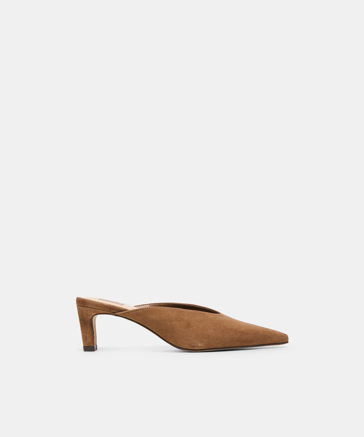LAVINA Cocoa Suede Closed-Toe Muled Heels | Dolce Vita