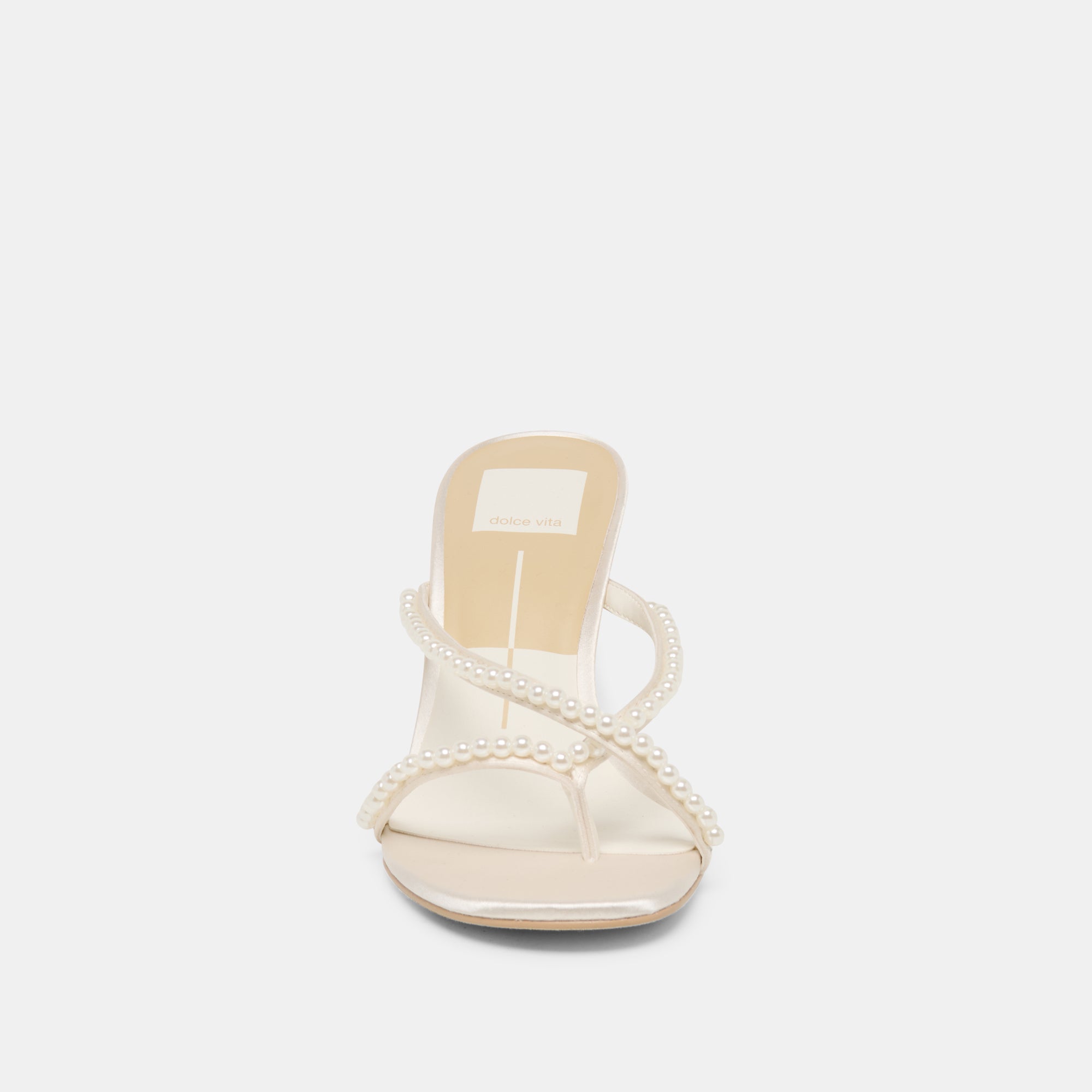 LIANO PEARL HEELS OFF WHITE SATIN - view 10