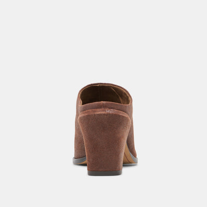 LINDI MULES COFFEE SUEDE