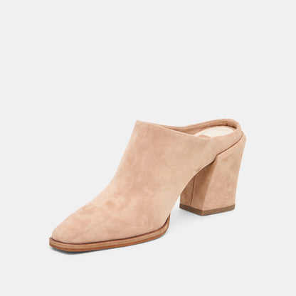 LINDI MULES TOFFEE SUEDE