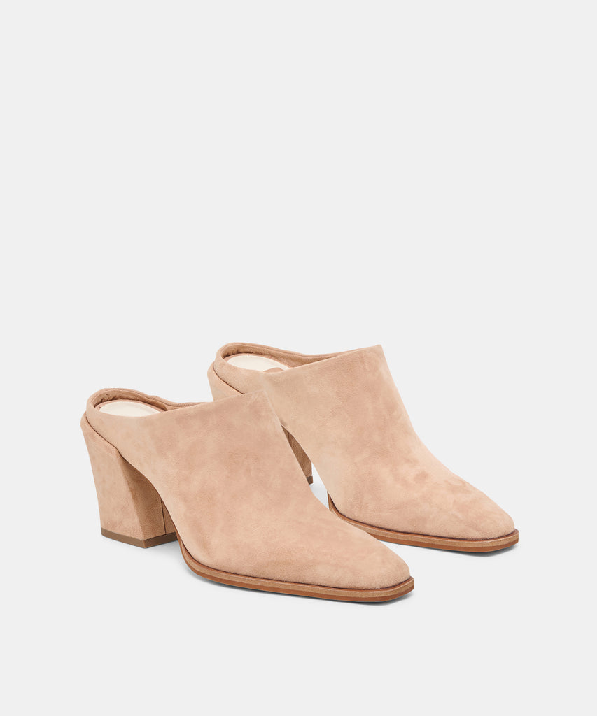 LINDI MULES TOFFEE SUEDE