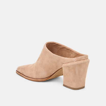 LINDI MULES TOFFEE SUEDE