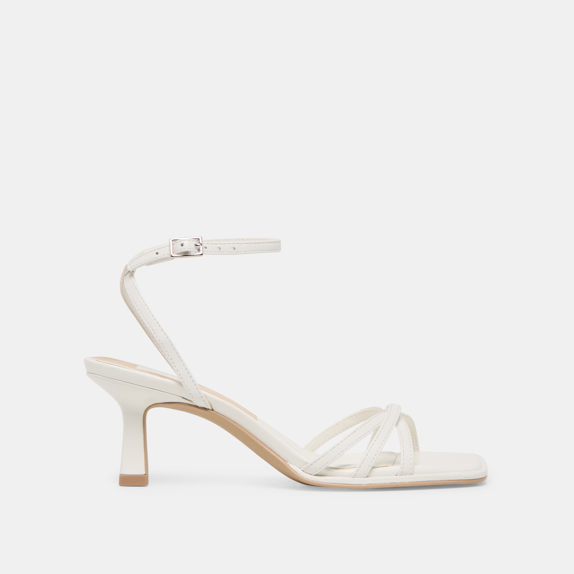 MANJI HEELS TRUE WHITE LEATHER