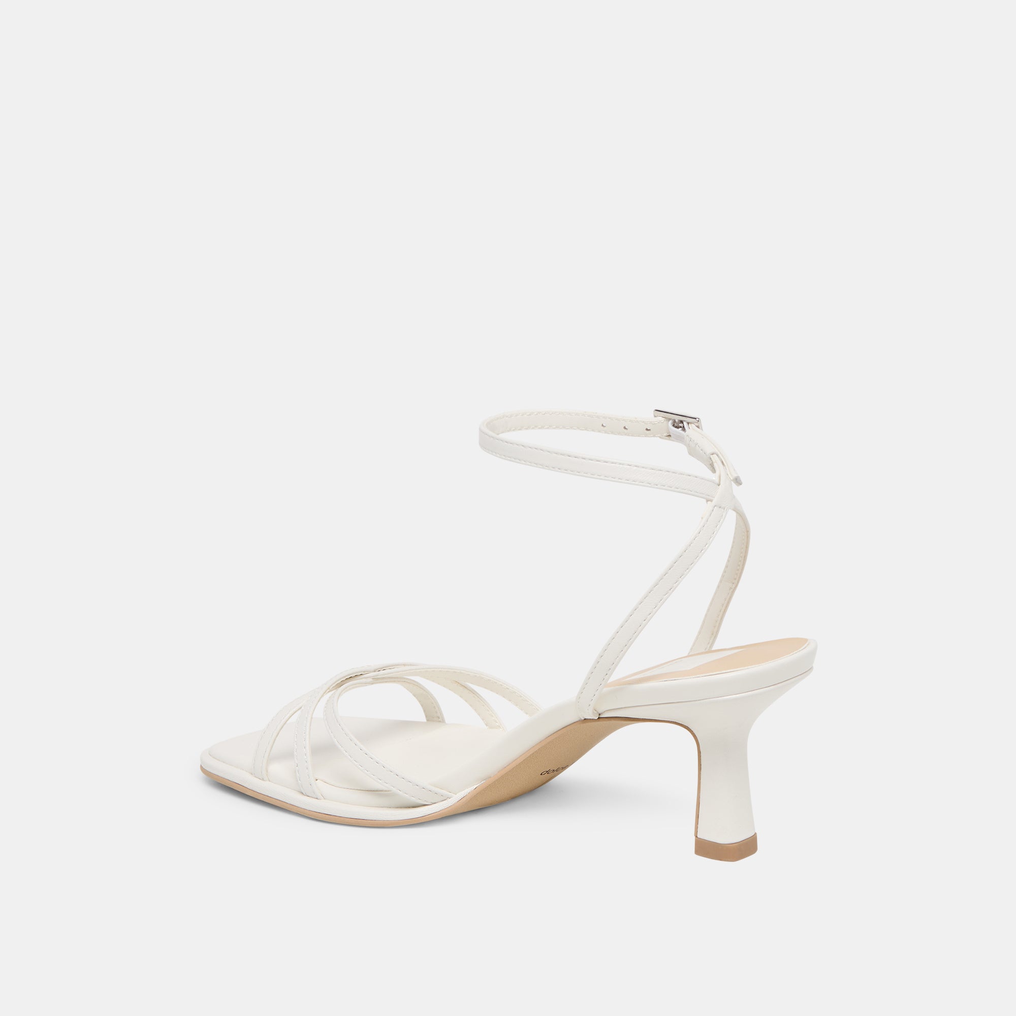 MANJI HEELS TRUE WHITE LEATHER