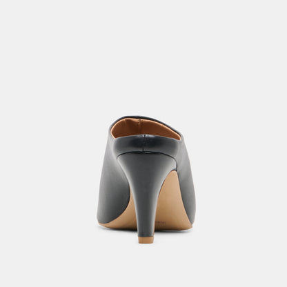 MERY HEELS BLACK LEATHER