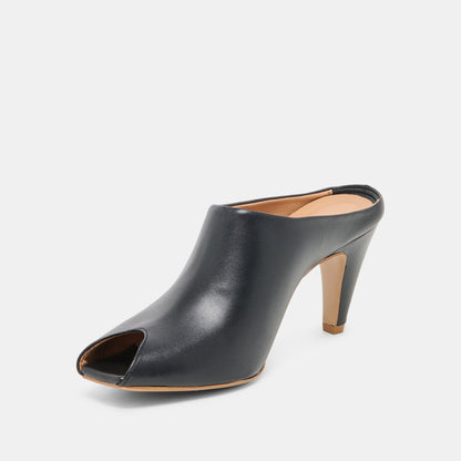 MERY HEELS BLACK LEATHER