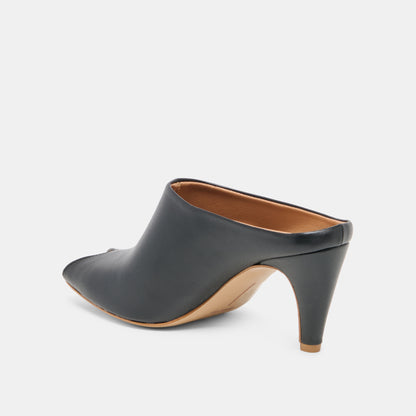 MERY HEELS BLACK LEATHER