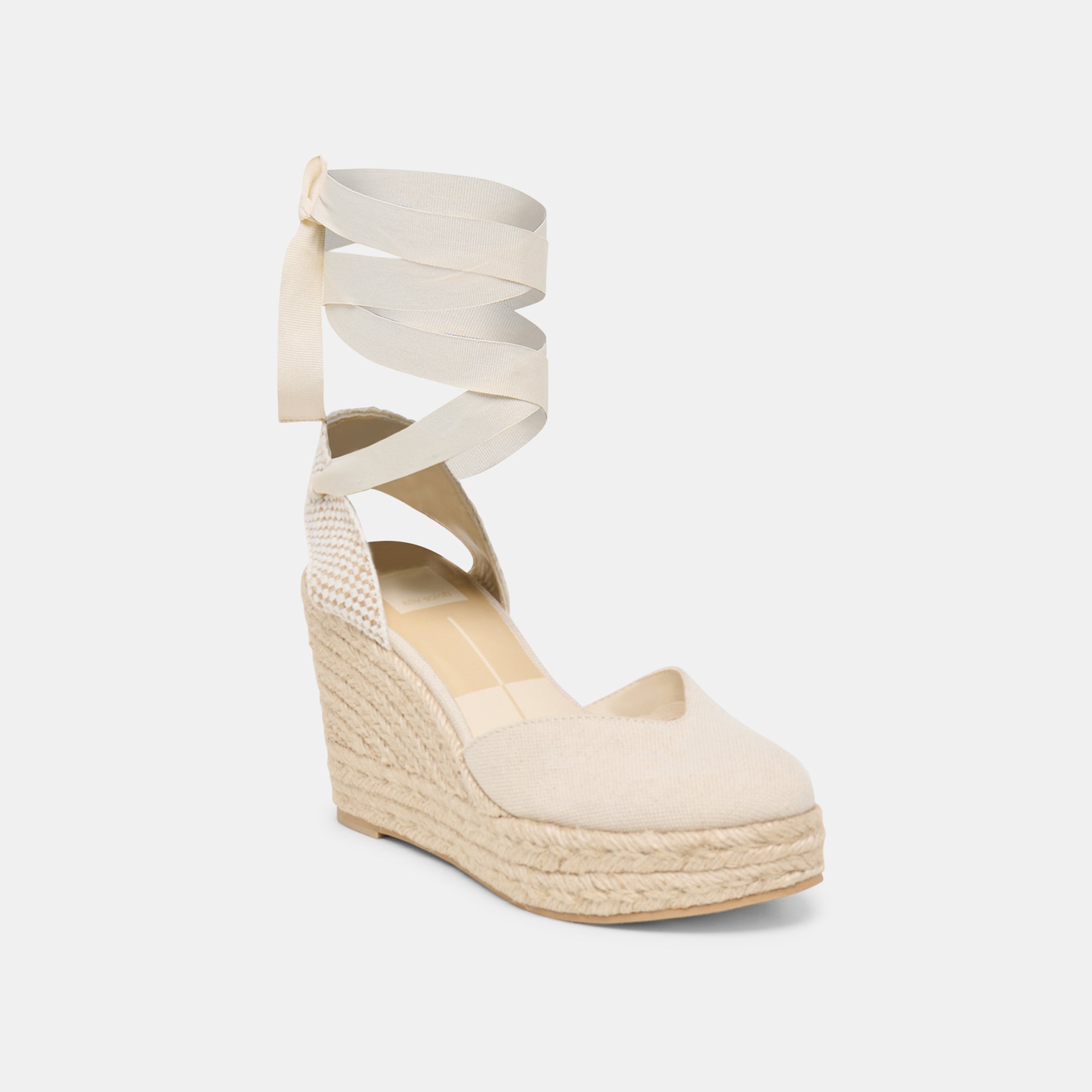 NOURA WEDGES ECRU LINEN - view 3