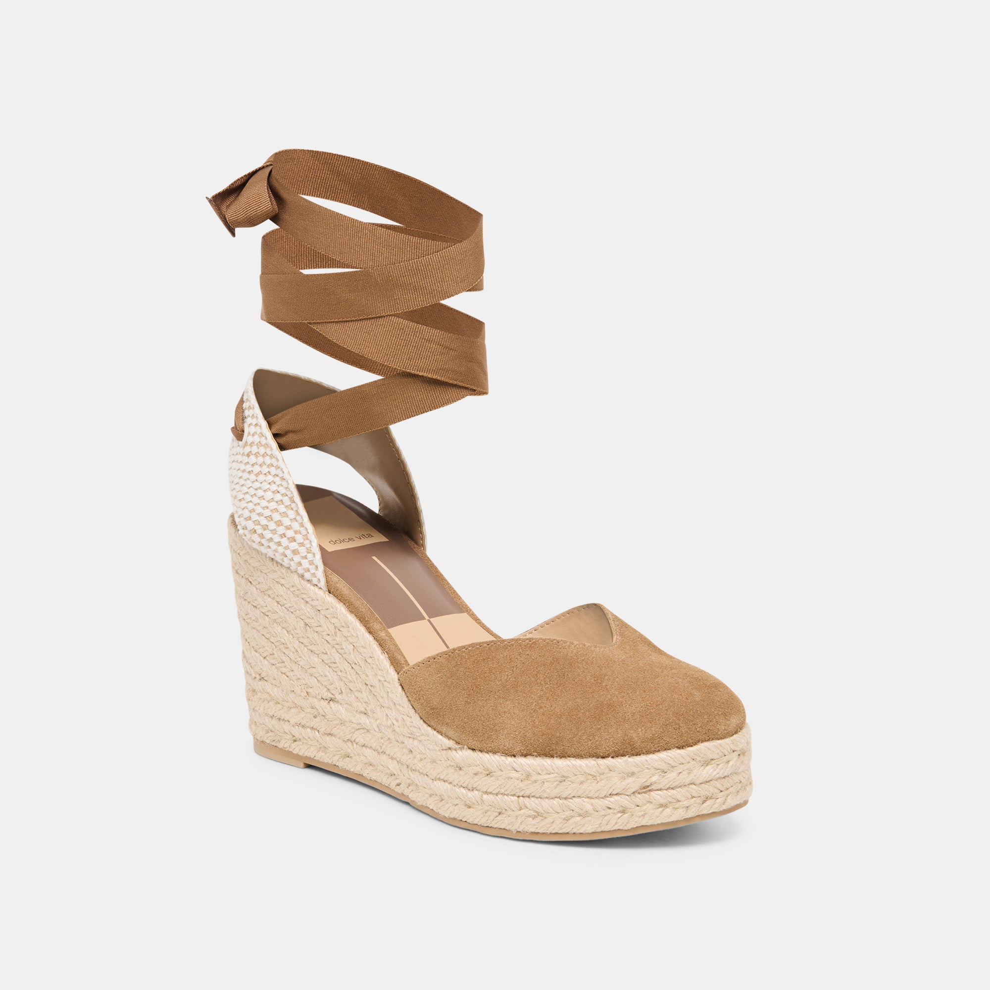 NOURA WEDGES LT BROWN SUEDE - view 3
