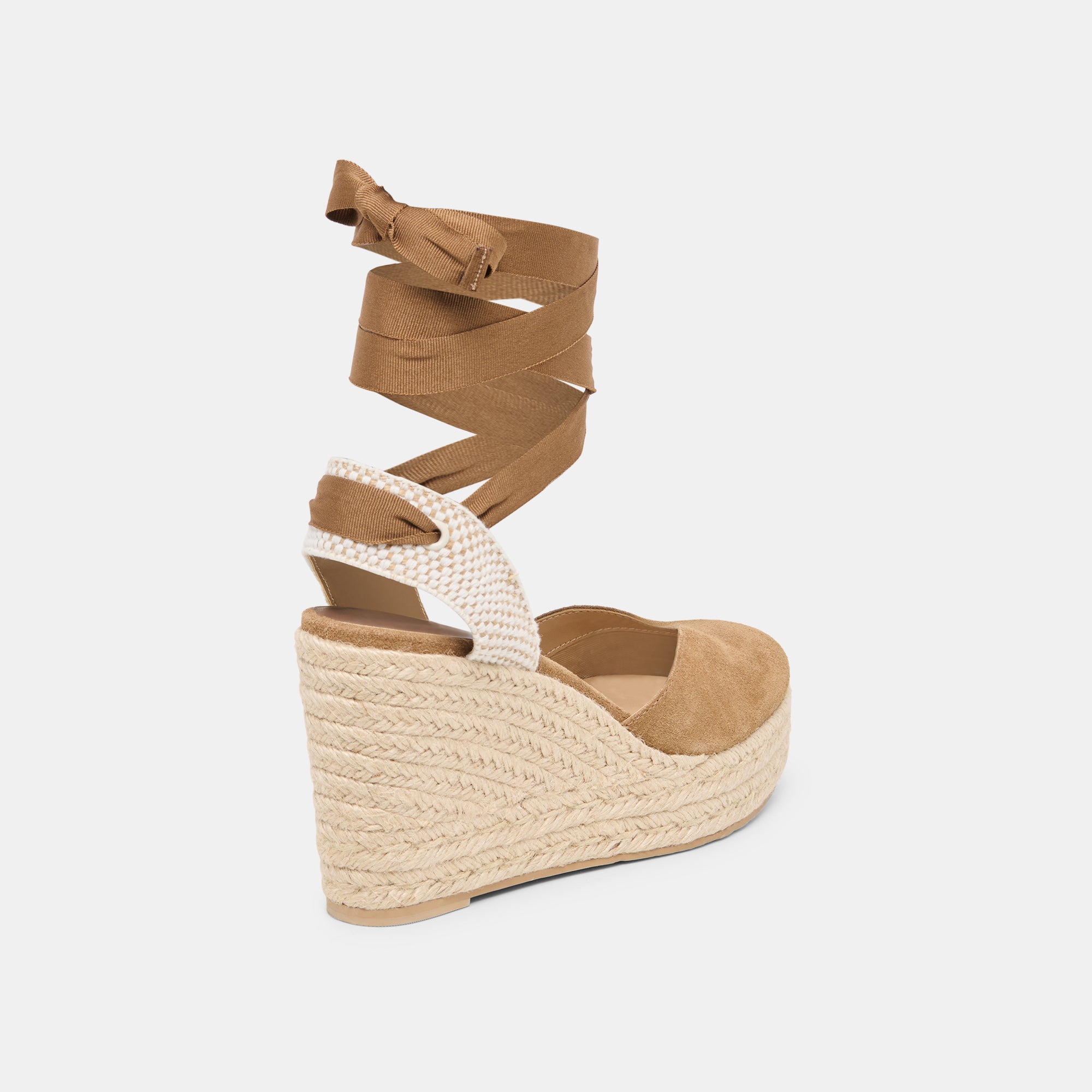NOURA WEDGES LT BROWN SUEDE - view 5