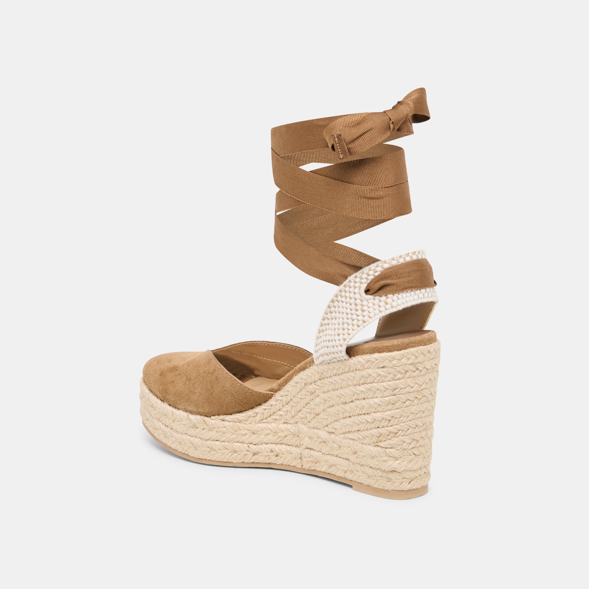 NOURA WEDGES LT BROWN SUEDE - view 9