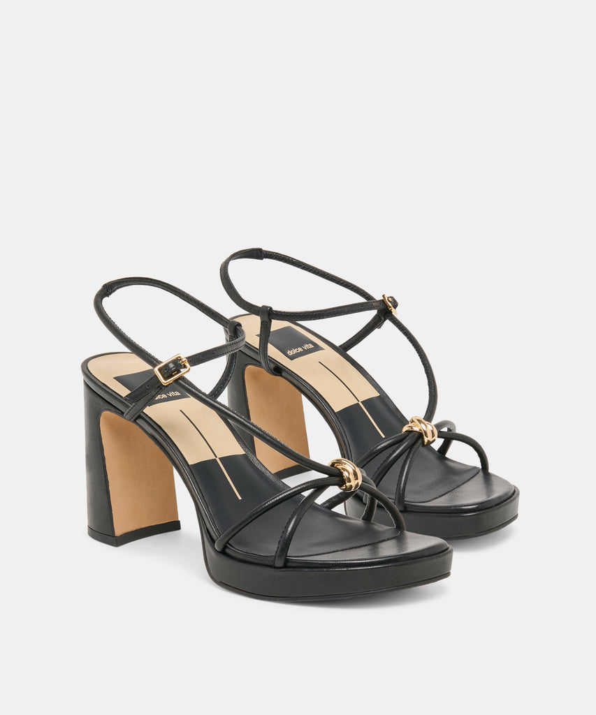 ODETE HEELS BLACK LEATHER