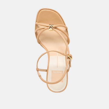 ODETE HEELS LT TAN LEATHER