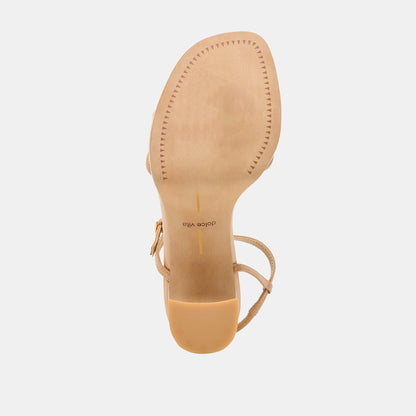 ODETE HEELS LT TAN LEATHER
