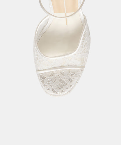 PANDRO HEELS TRUE WHITE LACE