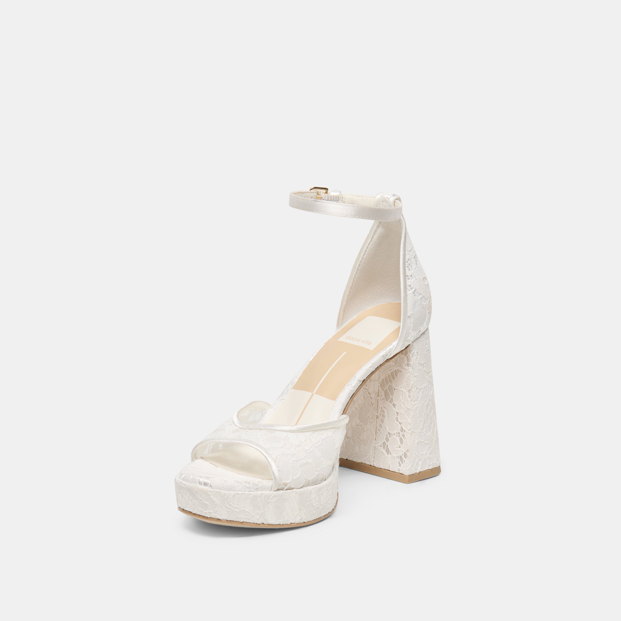 PANDRO HEELS TRUE WHITE LACE - view 4