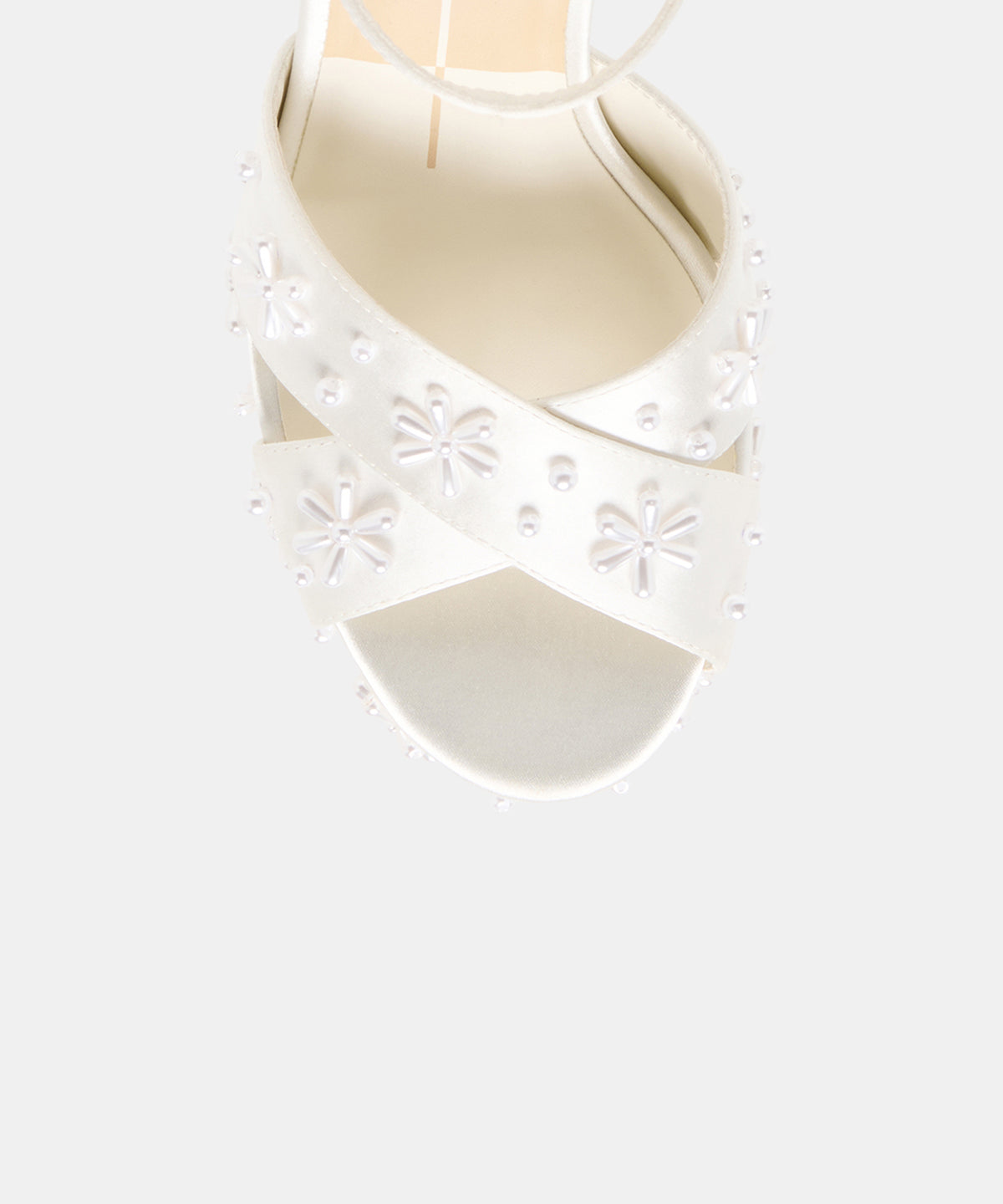 POPPY PEARL HEELS WHITE SATIN - view 3