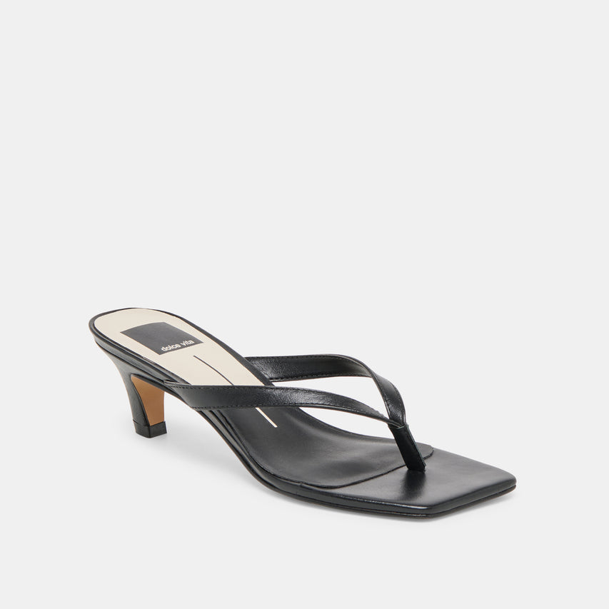 RAMIA HEELS BLACK LEATHER