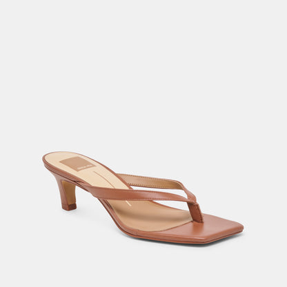 RAMIA HEELS COGNAC LEATHER