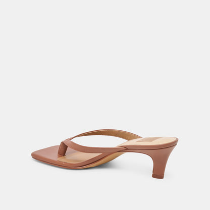 RAMIA HEELS COGNAC LEATHER