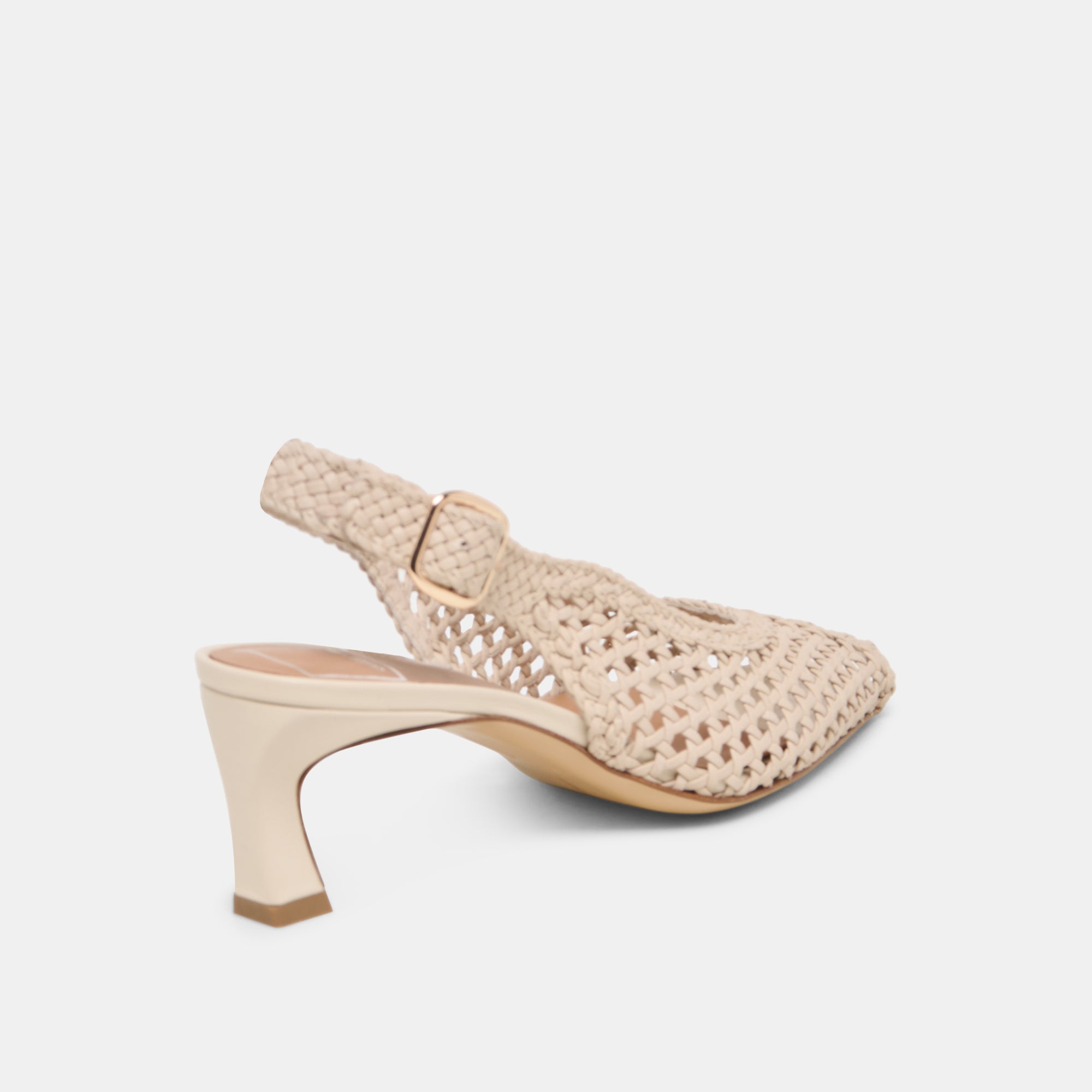 REMLA HEELS BONE WOVEN LEATHER - view 3