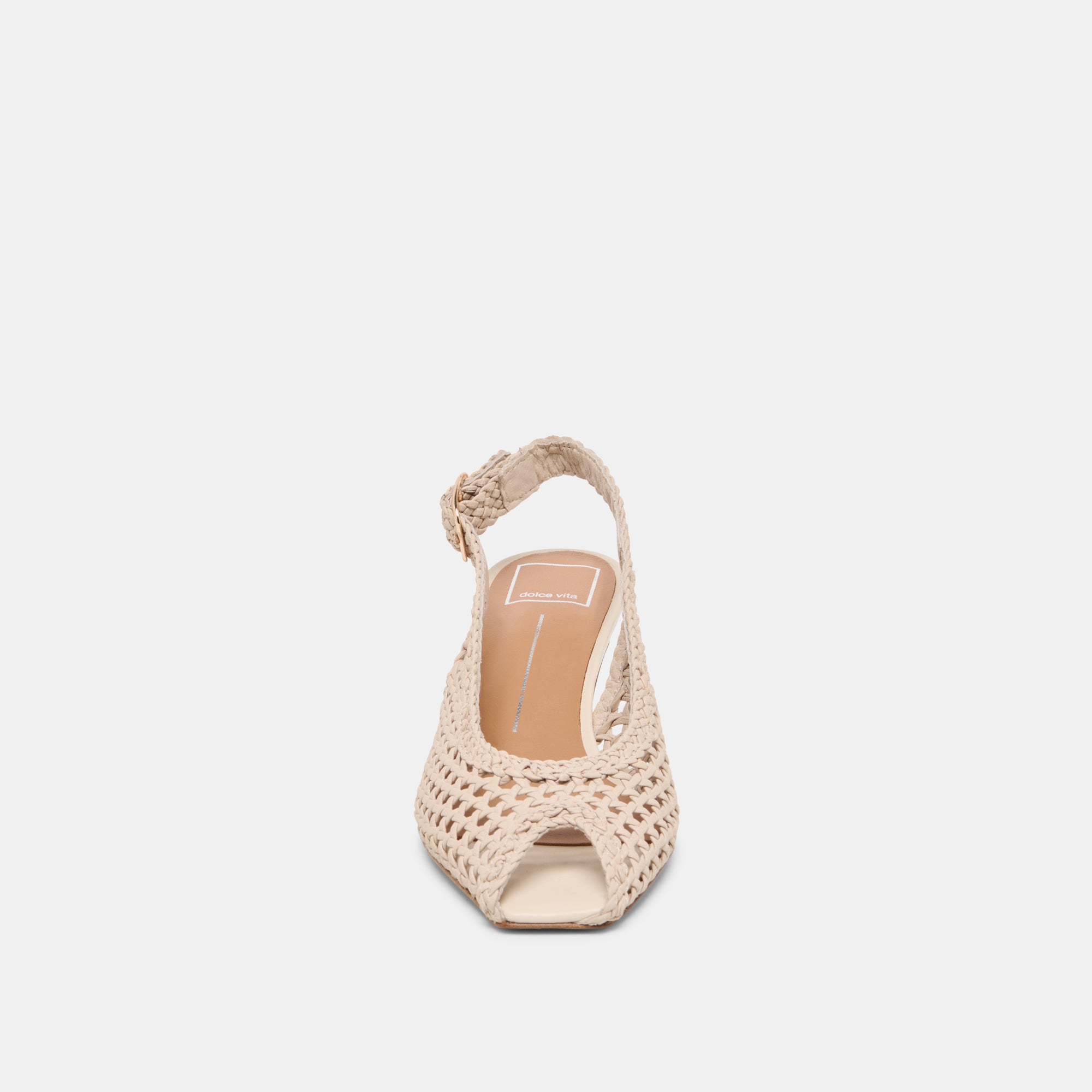 REMLA HEELS BONE WOVEN LEATHER - view 7