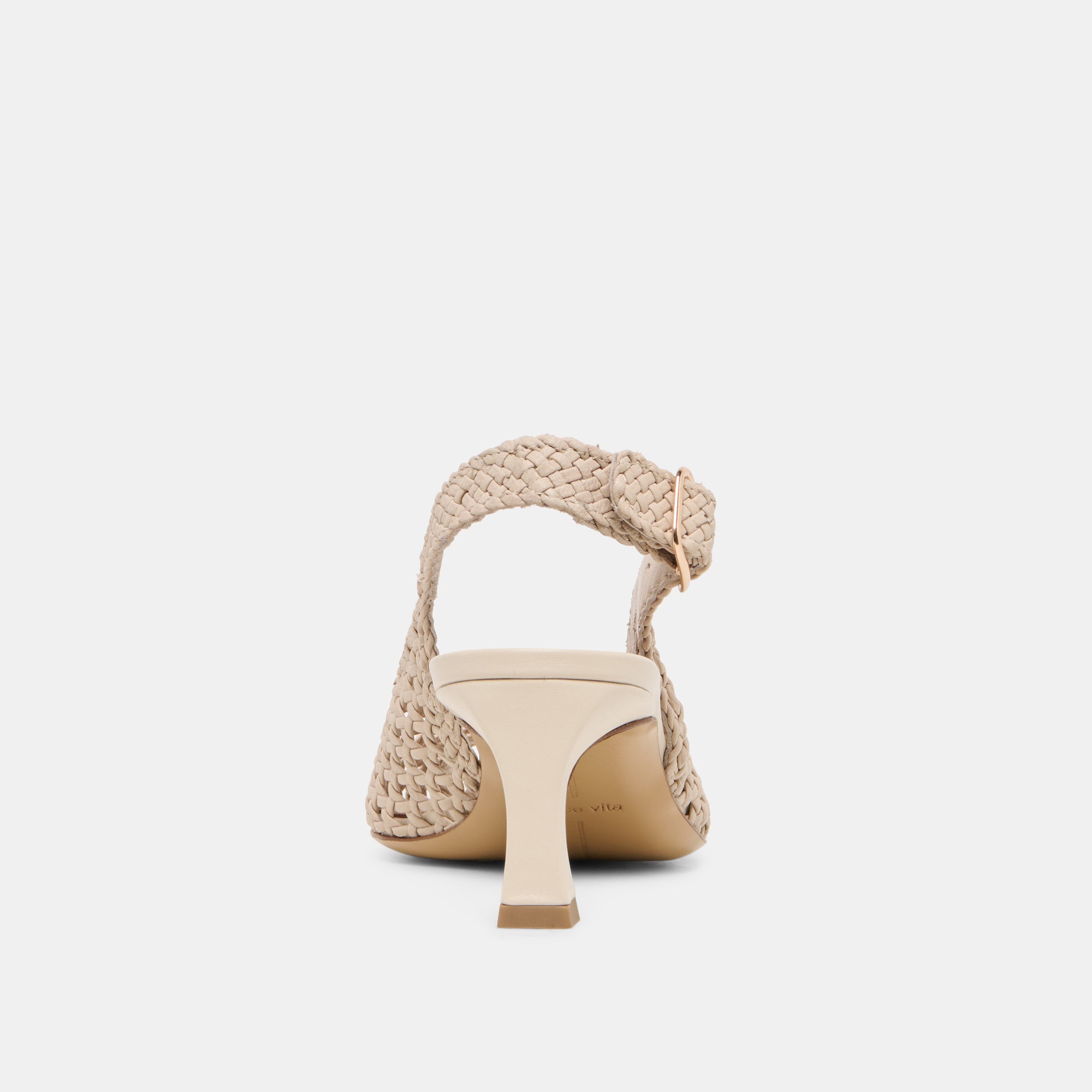 REMLA HEELS BONE WOVEN LEATHER - view 8