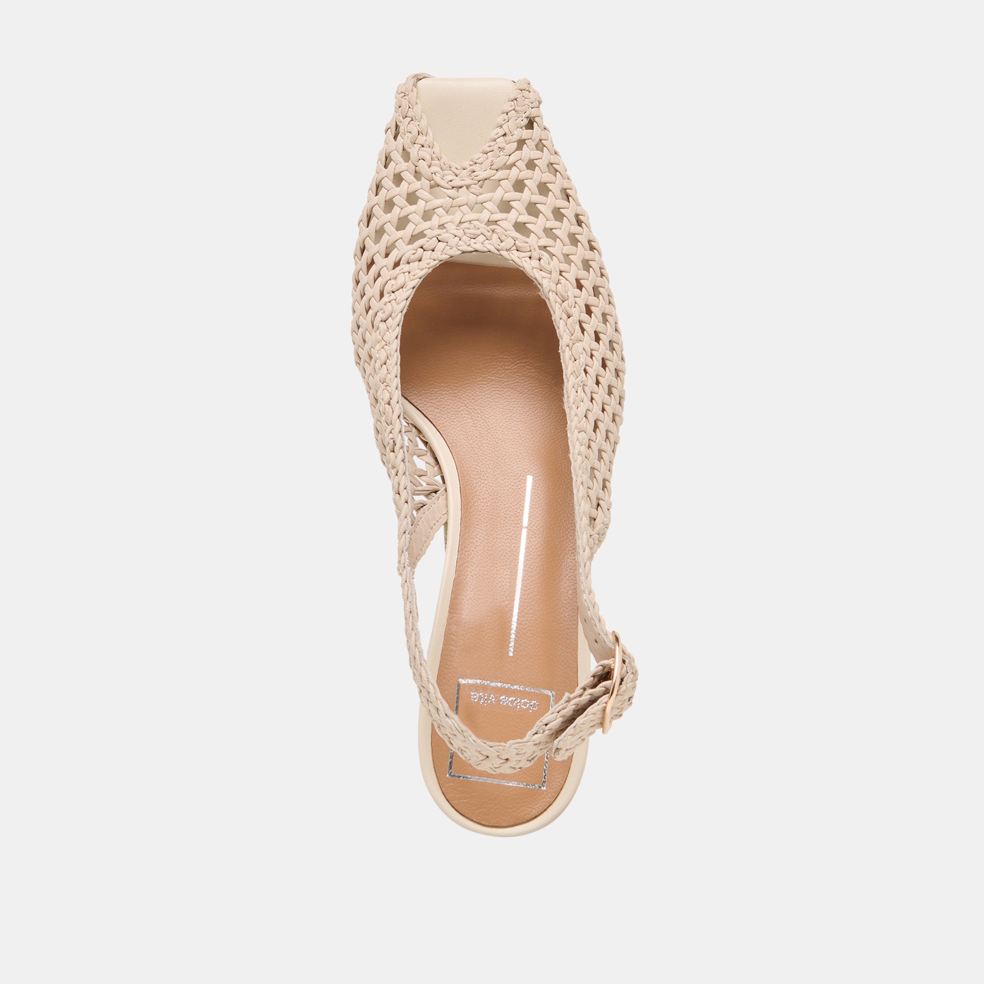 REMLA HEELS BONE WOVEN LEATHER - view 9