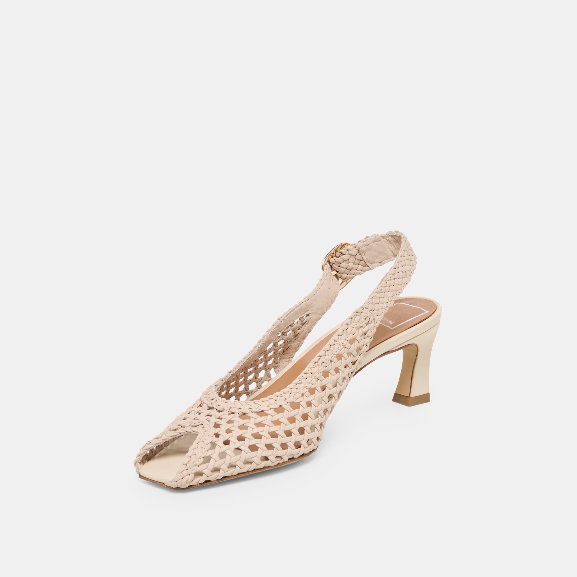 REMLA HEELS BONE WOVEN LEATHER - view 4