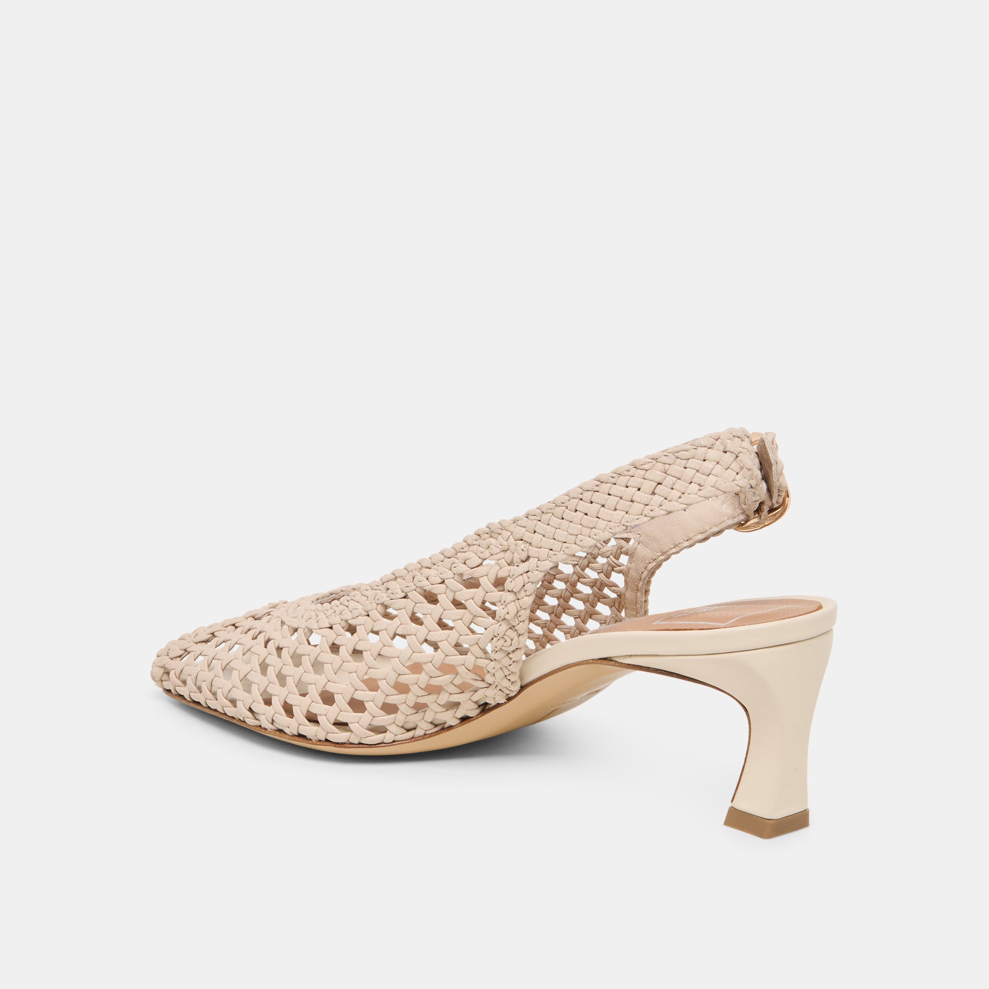 REMLA HEELS BONE WOVEN LEATHER - view 5