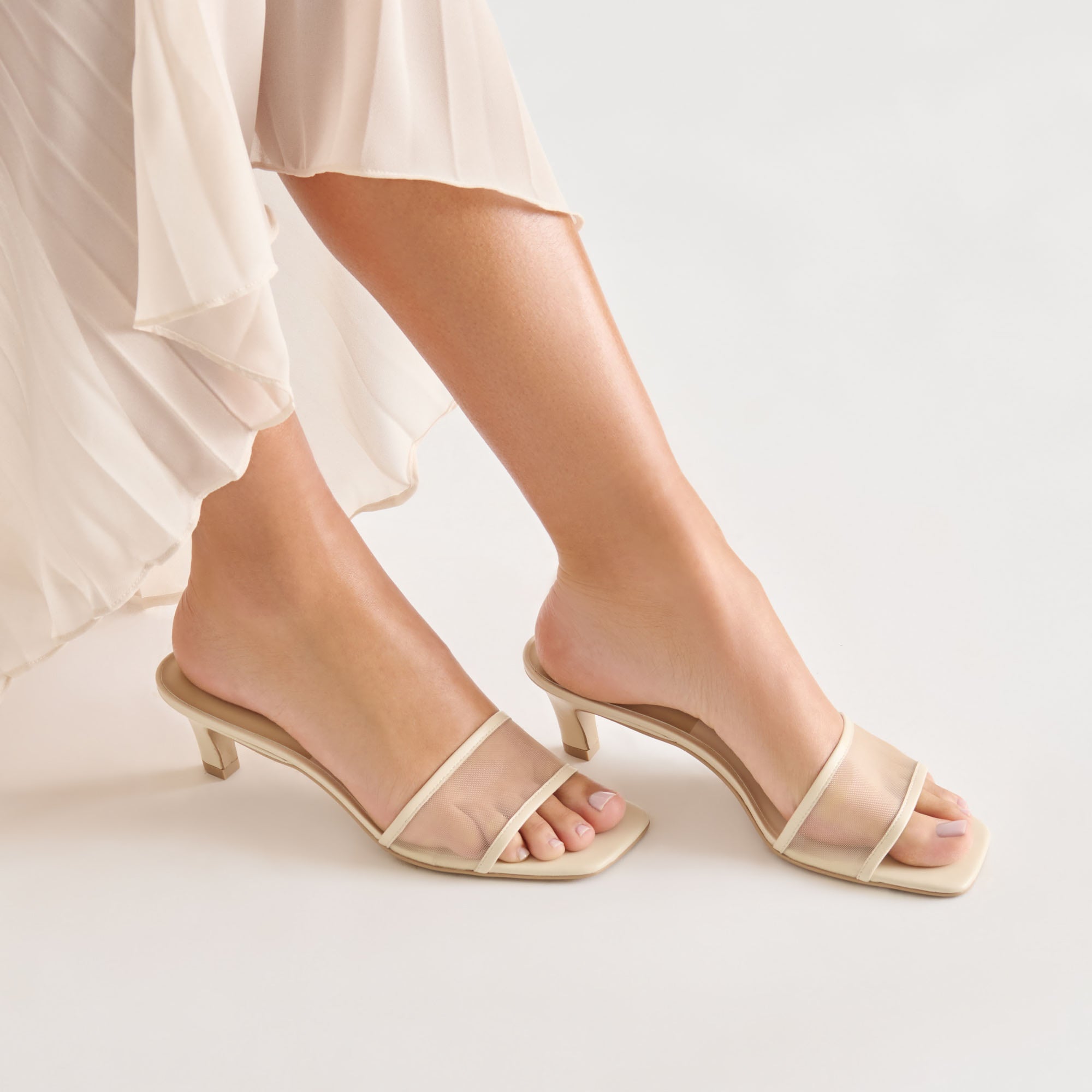 REXA MESH HEELS CREME MESH - view 2