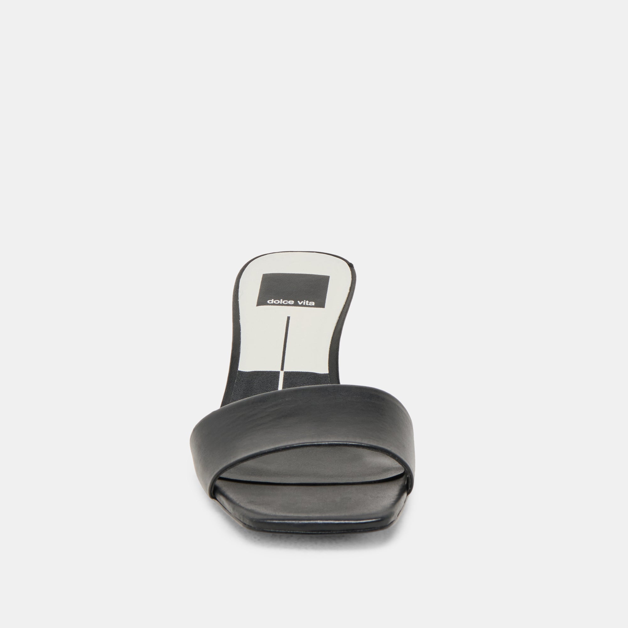 REXA WIDE HEELS BLACK LEATHER